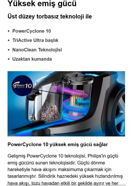 Marathon Ultiamte Güçlü Elektrikli Süpürge | Toz Torbasız, Enerji Tasarruflu | Hepa Filtre ve Yüksek Performanslı Temizlik Deneyimi + Mutfak Tartısı