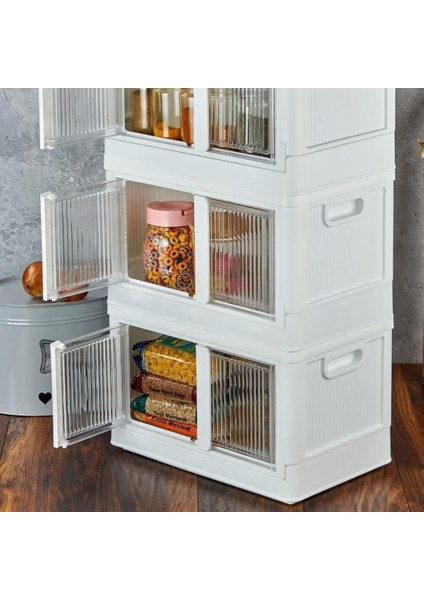 ® Tek Katlı (1 Ünite) Üst Üste Eklenebilir Demonte Mutfak ve Banyo Düzenleyici Raf-Beyaz indirimleri