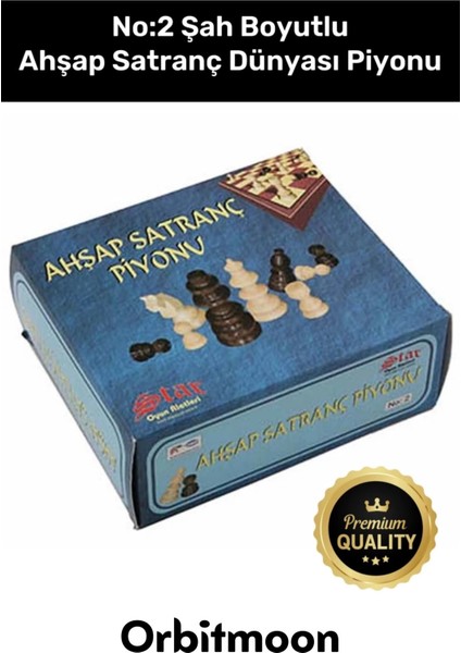 Premium Üretim Şah Boyu No: 2 Eksik Takımı Tamamlama Uyumlu Ahşap Satranç Dünyası Piyonu