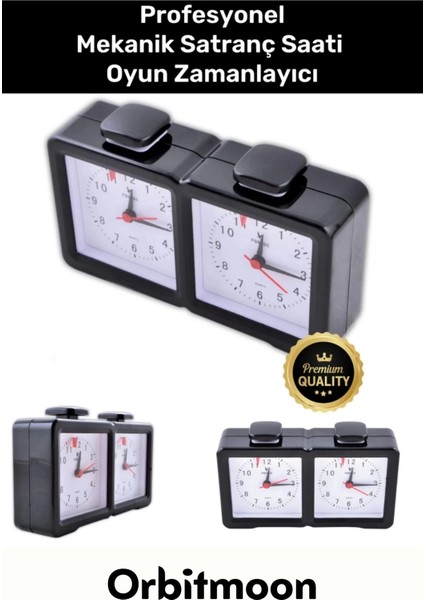 Profesyonel Taşınabilir Analog Pilli Bonus Turnuva Mekanik Satranç Saati Oyun Zamanlayıcı