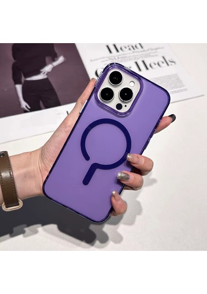 Iphone 13 ve 14 Uyumlu Renkli Lüks Magsafe Kılıf