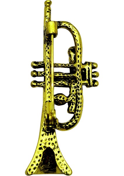 Trompet Broş – Müzisyen Takı, Enstrüman Temalı Nostaljik Aksesuar Broş modelleri