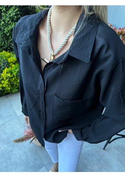 Cepli Oversize Ayrobin Gömlek