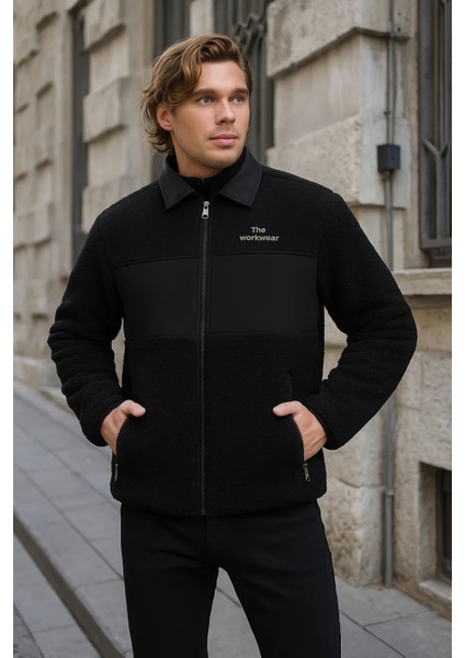 Erkek Kürklü Kışlık Siyah Salaş Peluş Ceket fırsatları