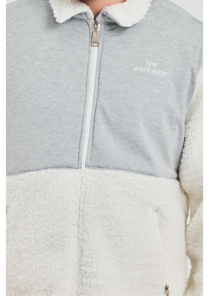 Erkek Kürklü Kışlık Gri Salaş Peluş Ceket indirimleri