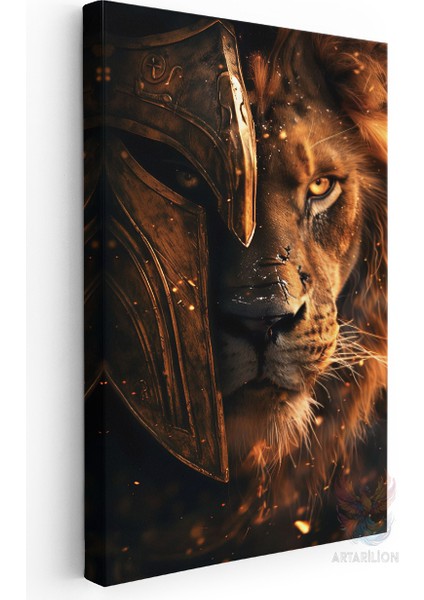 Kanvas Tablo Ev Ofis Duvar Tablosu Savaşçı Aslan Yeni Ev Hediyesi Kanvas Ev Dekoru modelleri