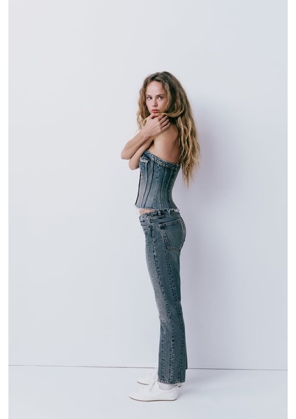 Allbucks Zara, Trf Orta Bel Straight Fit Düz Kesim Jean Pantolon ABZRA5069 modelleri