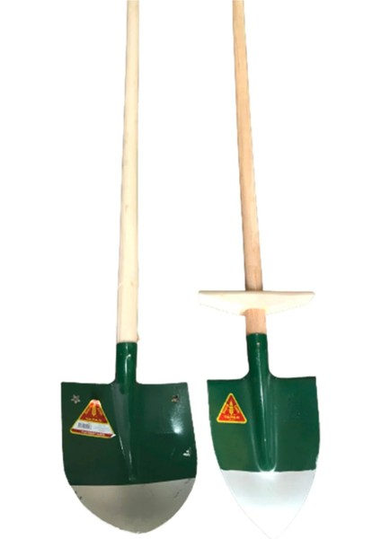2'li Set Saplı Yapar Inşaat Küreği ve Saplı Depkili Bel Kürek