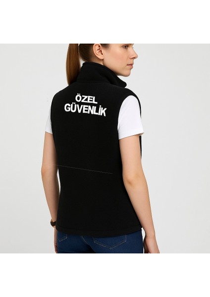 Kışlık Kadın Nakış İşlemeli 3 Cepli Önden Yazılı Polar Özel Güvenlik Yeleği fırsatları