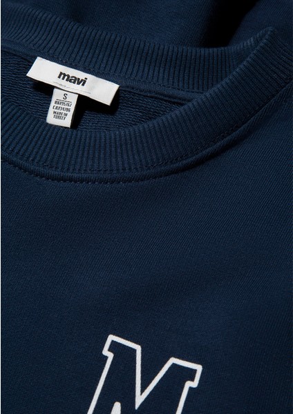 Mavi Logo Baskılı Lacivert Sweatshirt 1S10148-70488