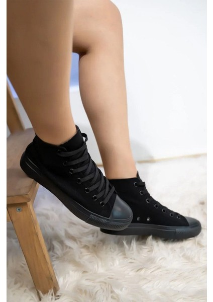 Unisex Boğazlı Model Keten Spor Ayakkabı Sneaker Cnvrse Model