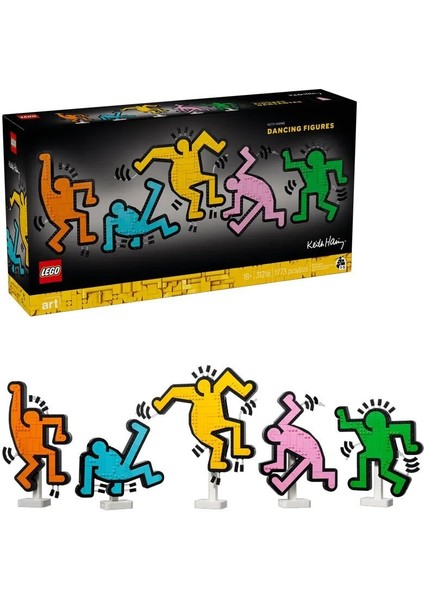 31216 LEGO Icons - Keith Haring – Dans Eden Figürler 1773 Parça +18 Yaş