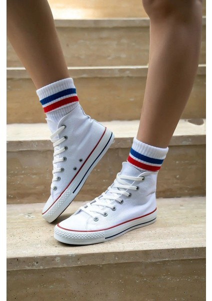 Unisex Boğazlı Model Keten Spor Ayakkabı Sneaker Cnvrse Model modelleri