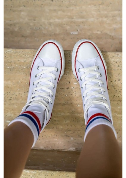 Unisex Boğazlı Model Keten Spor Ayakkabı Sneaker Cnvrse Model fırsatları