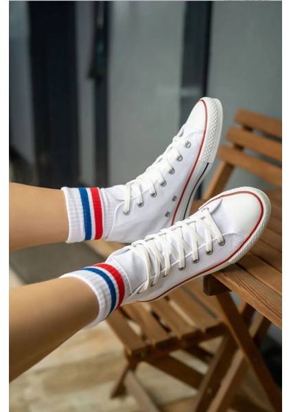 Unisex Boğazlı Model Keten Spor Ayakkabı Sneaker Cnvrse Model indirimleri