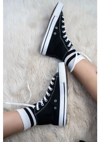 Unisex Boğazlı Model Keten Spor Ayakkabı Sneaker Cnvrse Model modelleri