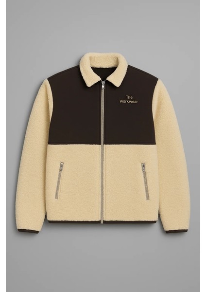 Erkek Basic Kışlık Kalın Sarı Salaş Peluş Ceket fırsatları