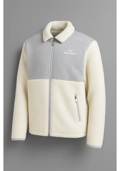 Erkek Basic Kışlık Kalın Gri Salaş Peluş Ceket modelleri