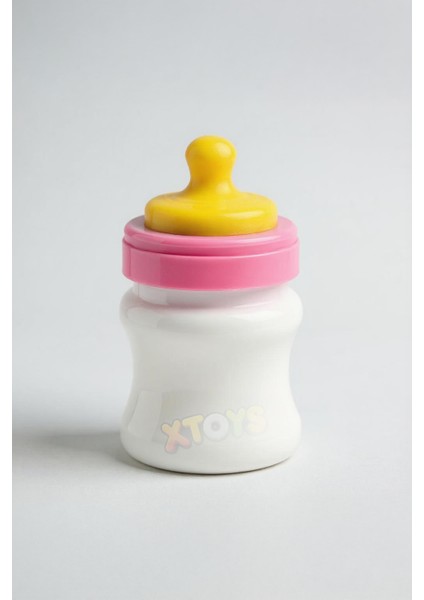 Milkypop Tıklanabilir Stres Giderici Bebek Biberonu Anahtarlık, Çanta Charmı ve Aksesuarı, Sevgiliye Hediye Konsept Oyuncak (Pembe)