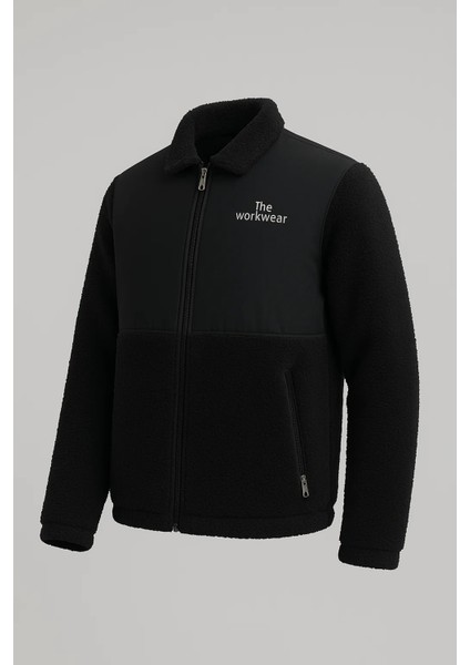 Erkek Basic Kışlık Kalın Siyah Salaş Peluş Ceket indirimleri