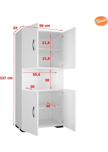 Mutfak Dolabı Minifırın Mikrodalga Dolabı 4 Kapaklı Çok Amaçlı Banyo Dolabı Ofis Dolabı indirimleri