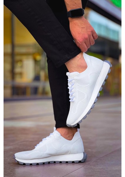 CH2409 - Triko Erkek Ayakkabı Beyaz