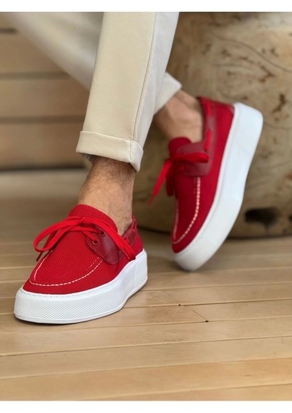 CH2602 - Triko Erkek Ayakkabı Kırmızı fiyatları
