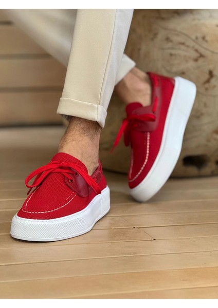 CH2602 - Triko Erkek Ayakkabı Kırmızı indirimleri