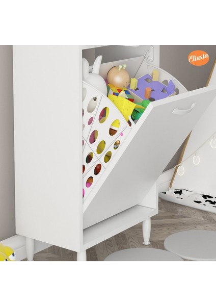 Sepetli Banyo Dolabı Mutfak Dolabı Kirli Çamaşır Dolabı Sepetli Oyuncak Dolabı