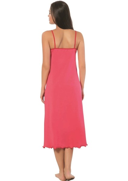 Bayan Ip Askılı Uzun Gecelik Fuşya fiyatları