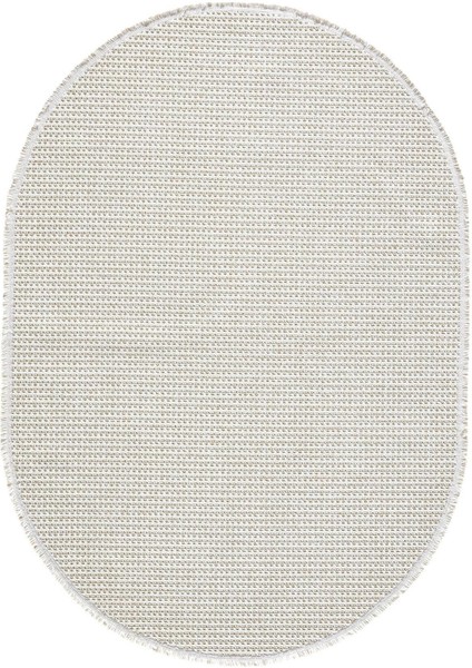 Oval Beyaz Bej Halı Modern Oturma Odası Salon Mutfak Koridor Antre Balkon Çocuk Odası Halısı 006