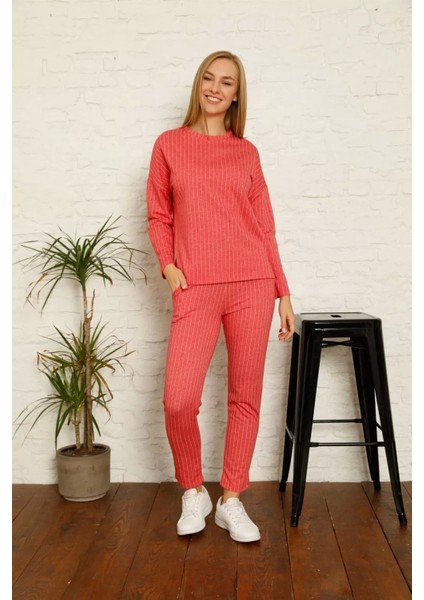 Kadın Pamuk Eşofman Takım Kırmızı