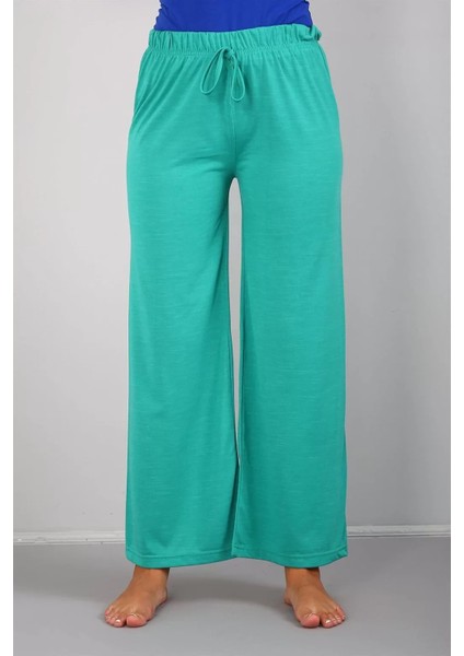 Bayan Penye Bol Paça Pantolon Yeşil fiyatları