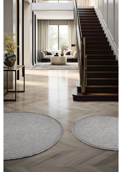 Gri Oval Dokuma Halı Salon Oturma Odası Yatak Odası Koridor Yolluk Halısı Gri Oval modelleri