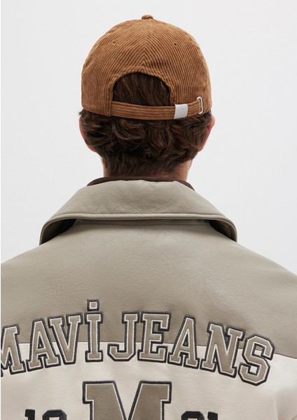 MVJNS Nakışlı Kahverengi Kadife Şapka 0911928-89465