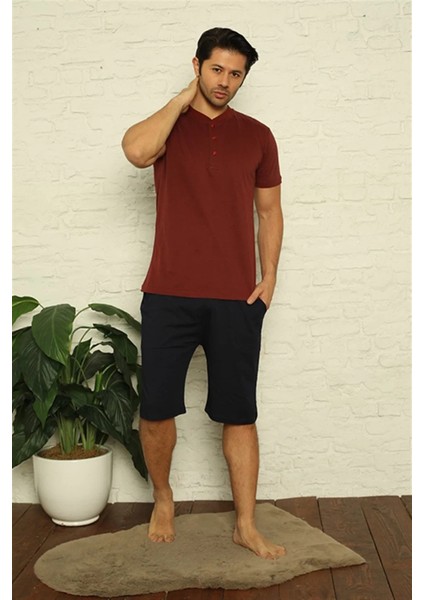 Erkek Bordo 3'lü Pijama Takım Bordo fiyatları