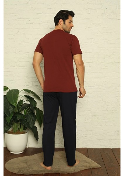 Erkek Bordo 3'lü Pijama Takım Bordo fırsatları