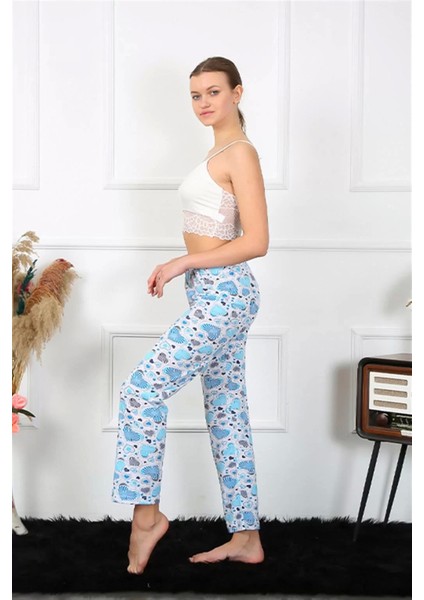Kadın Pamuklu Alt Pijama Mavi fiyatları
