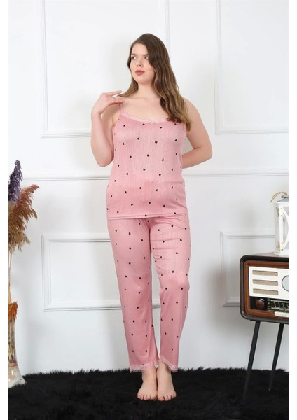 Kadın Büyük Beden Somon Ip Askılı Pijama Takım fırsatları