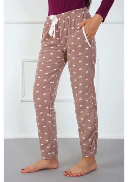 Bayan Welsoft Polar Tek Alt Pijama Kahve modelleri