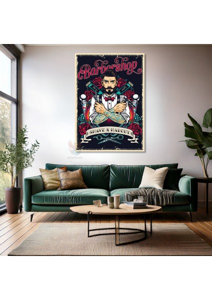 Kanvas Tablo Ev Ofis Duvar Tablosu Berber Dukkani Yeni Ev Hediyesi Kanvas Ev Dekoru