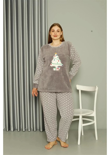 Polar Kadın Büyük Beden Gri Pijama Takımı modelleri