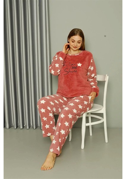 Polar Kadın Büyük Beden Pudra Pijama Takımı Pudra fırsatları