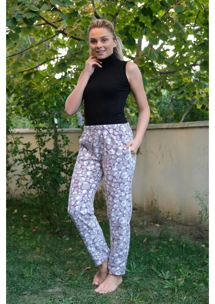 Kadın Welsoft Polar Tek Alt Pijama Mor