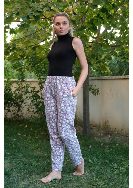 Kadın Welsoft Polar Tek Alt Pijama Mor modelleri