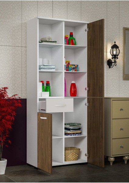 Banyo Dolabı Çok Amaçlı Dolap Mutfak Dolabı Ofis Dolabı Raflı Kapaklı