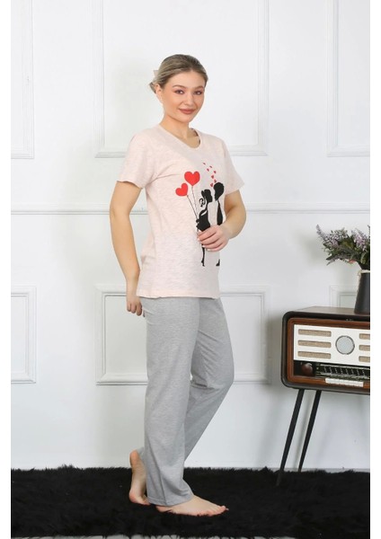 Kadın Kısa Kol Penye Pijama Takım