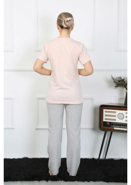 Kadın Kısa Kol Penye Pijama Takım