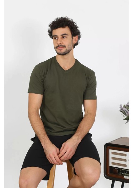 Erkek Penye Haki 3'lü Pijama Takımı