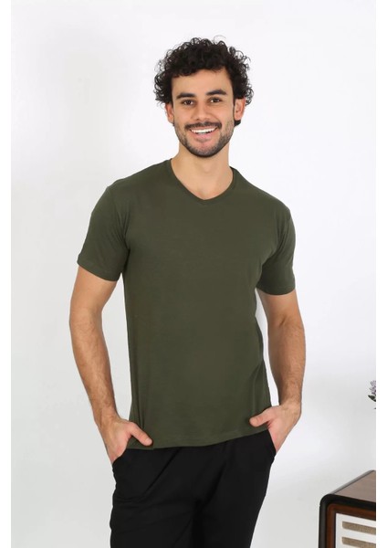 Erkek Penye Haki 3'lü Pijama Takımı